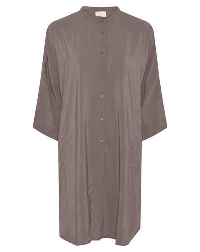 Frau - Seoul Long Viscose Skjorte - Morel
